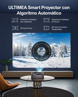 ULTIMEA Proyector Full HD 1080P Nativo con Auto Focus/Keystone, Proyector 4K Supporto Cine en Casa 21000Lux, Proyector 5G WiFi Bluetooth, Proyectores Cinema para iOS Android Phone/TV Stick/Laptop