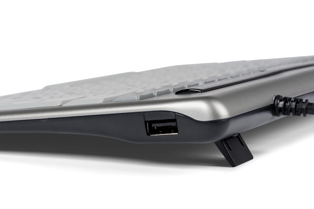 Bakker Elkhuizen S-Board 840 Design Teclado inglés USB Plata y Blanco, Plata y Blanco