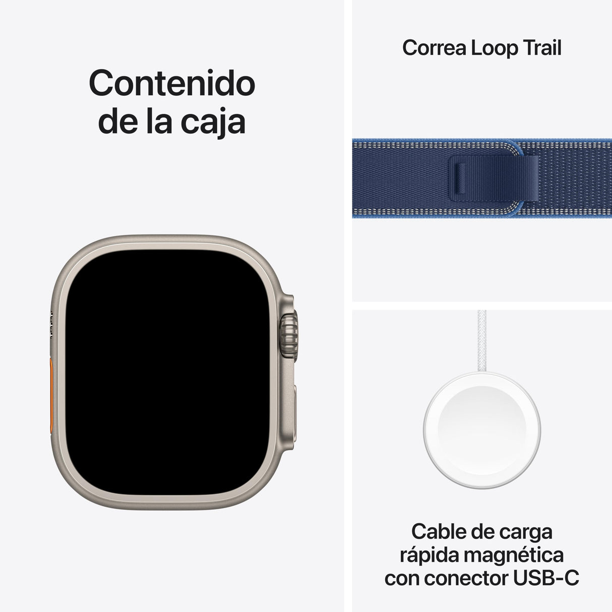 Apple Watch Ultra 3 GPS + Cellular, reloj prémium para running y multideporte con caja de titanio resistente de 49 mm y Correa Loop Trail azul/azul brillante - Talla M/L. Monitores avanzados de salud
