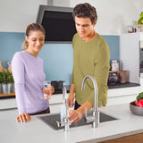 BRITA Sistema de filtración de agua mypure P1 Grifo con cartucho filtrante P1000: reduce la cal, los metales, el cloro y las impurezas para mejorar el sabor y calidad del agua