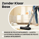 Zeegma ZONDER KLAAR Base Aspirador Vertical sin Sable 250W, Funcionamiento hasta 55 min., 3 Modos de Funcionamiento, Cepillo Eléctrico LED Tecnología Smart Sensor de Polvo, Función de Limpieza