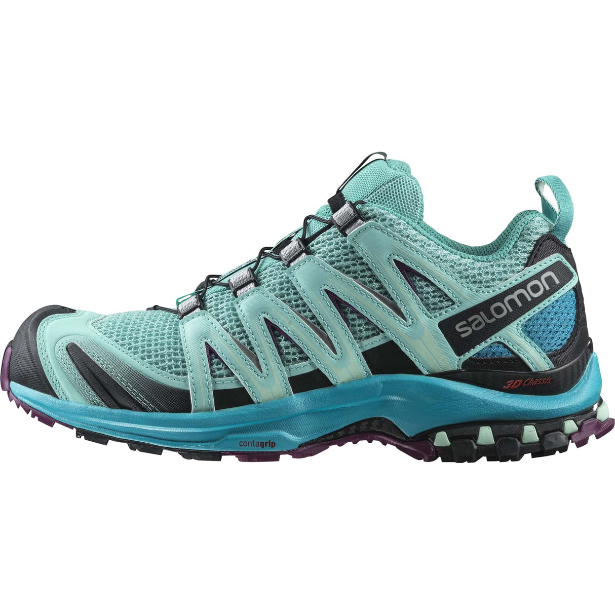 SALOMON Xa Pro 3d, Zapatos de trail running Mujer, Blue Curacao Bluebird Dark Purple, 37 1/3 EU