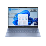 HP OmniBook 5 AI - Ordenador Portátil de 16" OLED 2K (Procesador Intel Core Ultra 7-255U, 32GB RAM, 1TB SSD, Gráficos Intel, Windows 11 Home) Azul - Teclado QWERTY Español