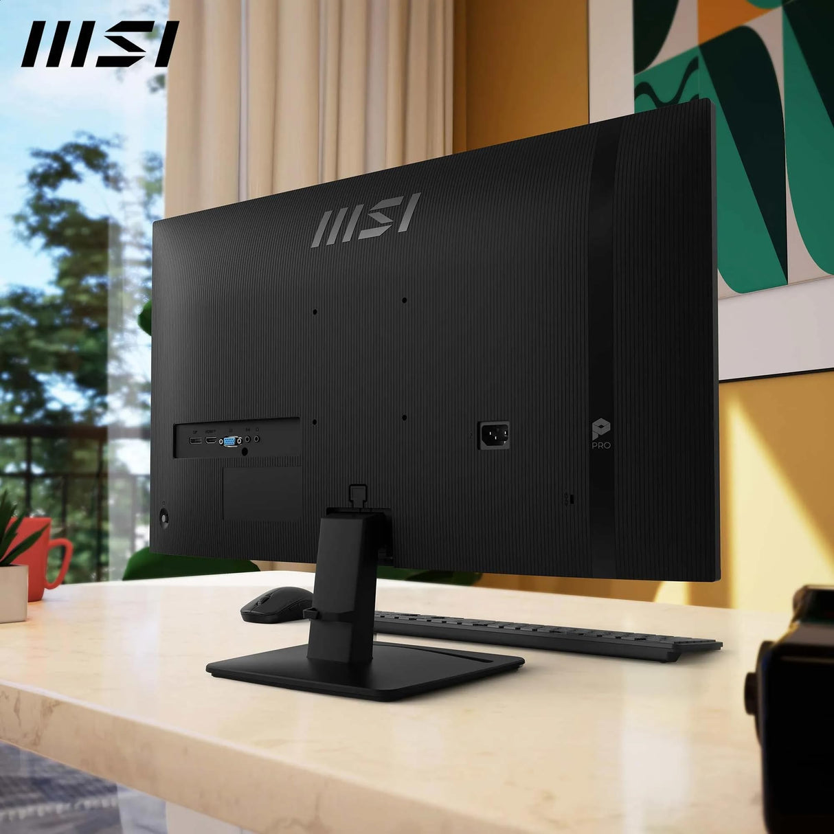 MSI Pro MP275 E2 - Pantalla de Escritorio (27 Pulgadas, Full HD), Pantalla IPS 1920 x 1080, sin Bordes, 120 Hz, Respetuoso con los Ojos, Altavoces incorporados, Tilt-Adjustable - HDMI 2.0, DP (1.2a