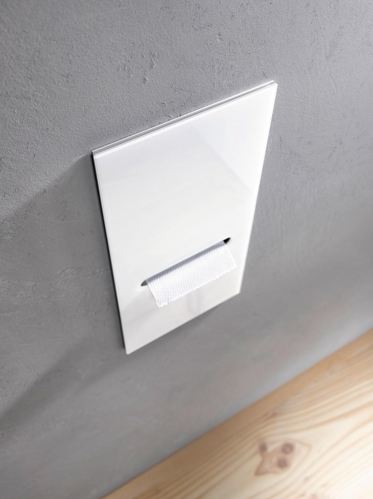 Emco asis-Euro 2.0 rasante Soporte para Papel higiénico, Frontal optiwhite, instalación Armario, sin Marco Puerta bisagra Izquierda – 972427422