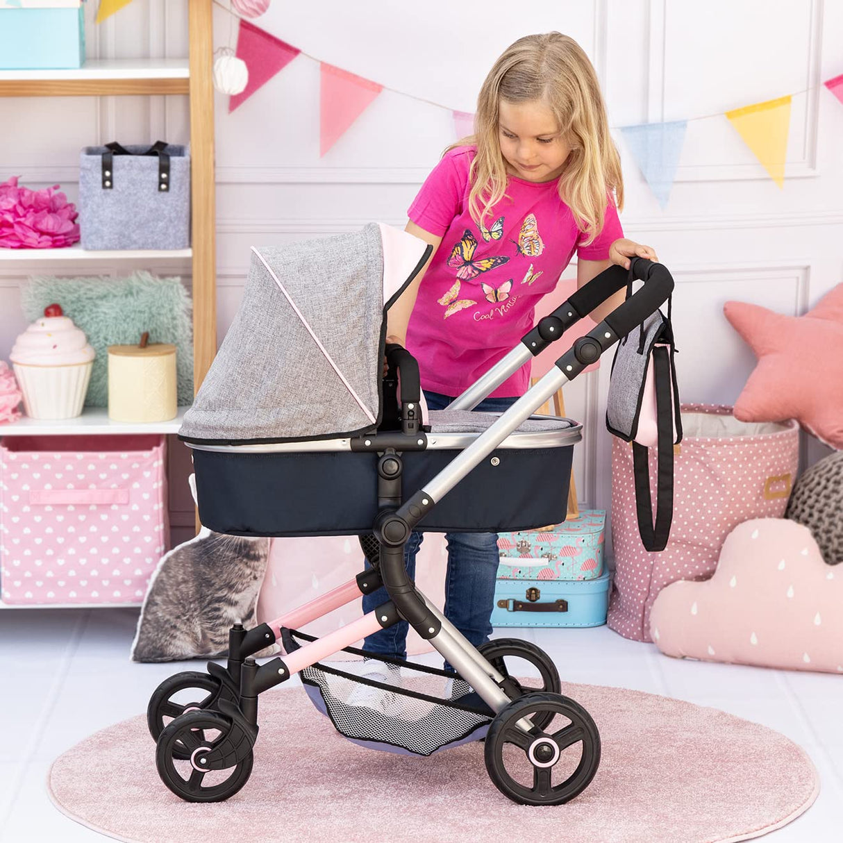 Bayer Design 18427AA Bayer Design 18427AA Neo Vario Cochecito de Muñecas, Carrito para muñecos, Bolsa
