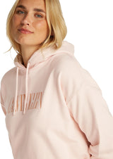 Calvin Klein Hoodie Mujer Varsity de algodón, Rosa (Silver Peony), S