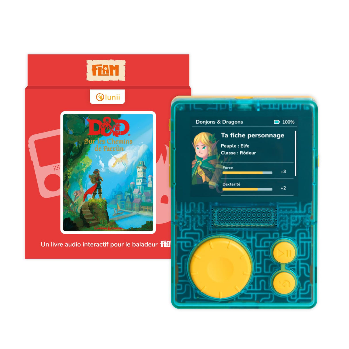 Lunii - Juego de Reproductor FLAM para niños de 7 a 11 años-2 Libros interactivos incluidos- Caja de Historias Fabricada en Francia, 3760361141886