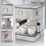 Profi Cook WAVE - Prof Espressomaschine PC-ES 1209 inox sr