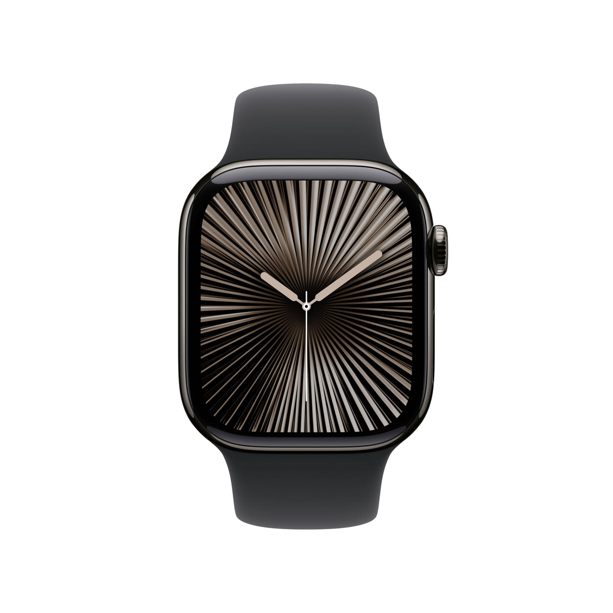 Apple Watch Series 10 GPS + Cellular Smartwatch con Caja de Titanio Pizarra de 42 mm y Correa Deportiva Negro - Talla S/M. Monitor de entreno, App ECG, Pantalla Retina Siempre Activa