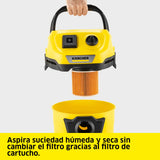 Kärcher Aspiradora WD 3 P V-19/4/20, función de soplado, 1000 W, depósito: 19 l, Manguera: 2 m, Filtro de Cartucho, Bolsa de Fieltro, Boquilla para Suelos y Ranuras, Enchufe para Herramientas