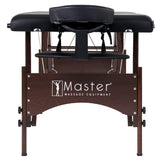 Master Massage Cama portátil Argo de 71 cm, patas de madera de nogal, bolsa de transporte, camilla de masaje, para cosméticos, terapia, cama de tratamiento, tatuaje, cama plegable, madera ultraligera,