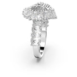 Swarovski Matrix Motif Anillo engarzado en forma de corazón con cristales transparentes en montura rodiada, Talla 55, de la Colección Matrix de Swarovski