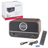 Albrecht DR790CD Radio Digital Dab+, 27790, multifunción, Incluye Reproductor de CD y Bluetooth, Carcasa de Madera en marrón Oscuro