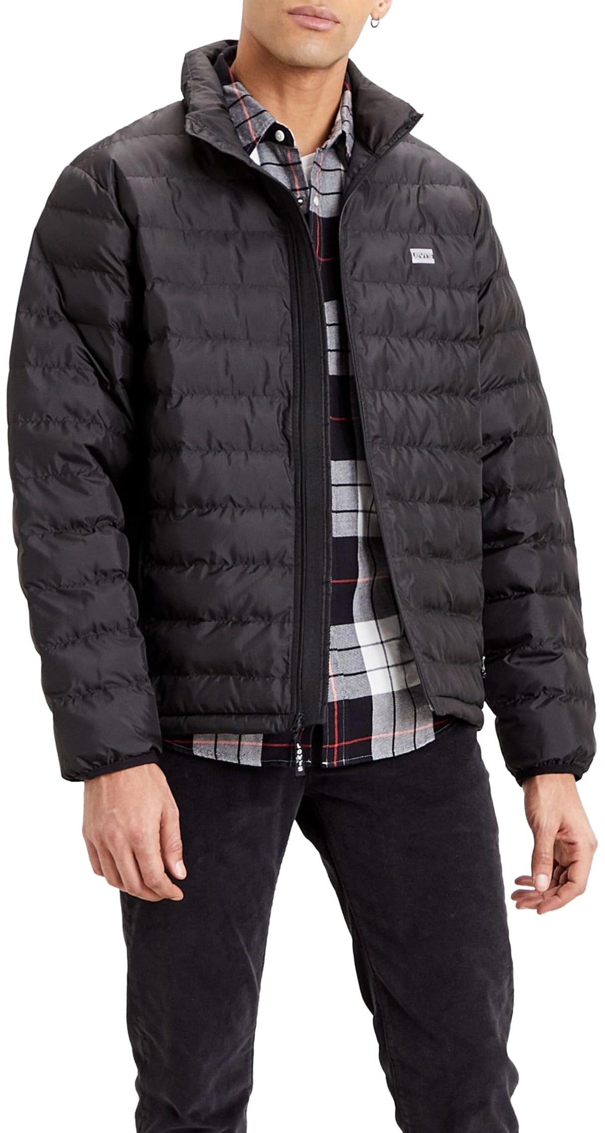 Levi's Short Down Packable Chaqueta, Mineral Black, XL para Hombre