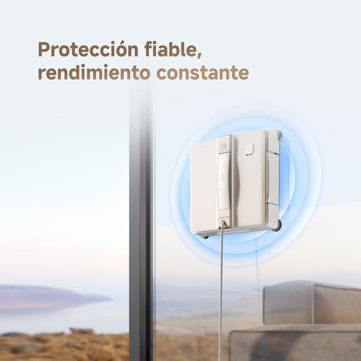 DREAME C1 Robot Limpiacristales, Potencia de Succión de 5500 Pa, Protección de Seguridad Fiable, Tecnología CornerClean, Limpieza Exhaustiva en Húmedo, Planificación Integral de Trayectorias