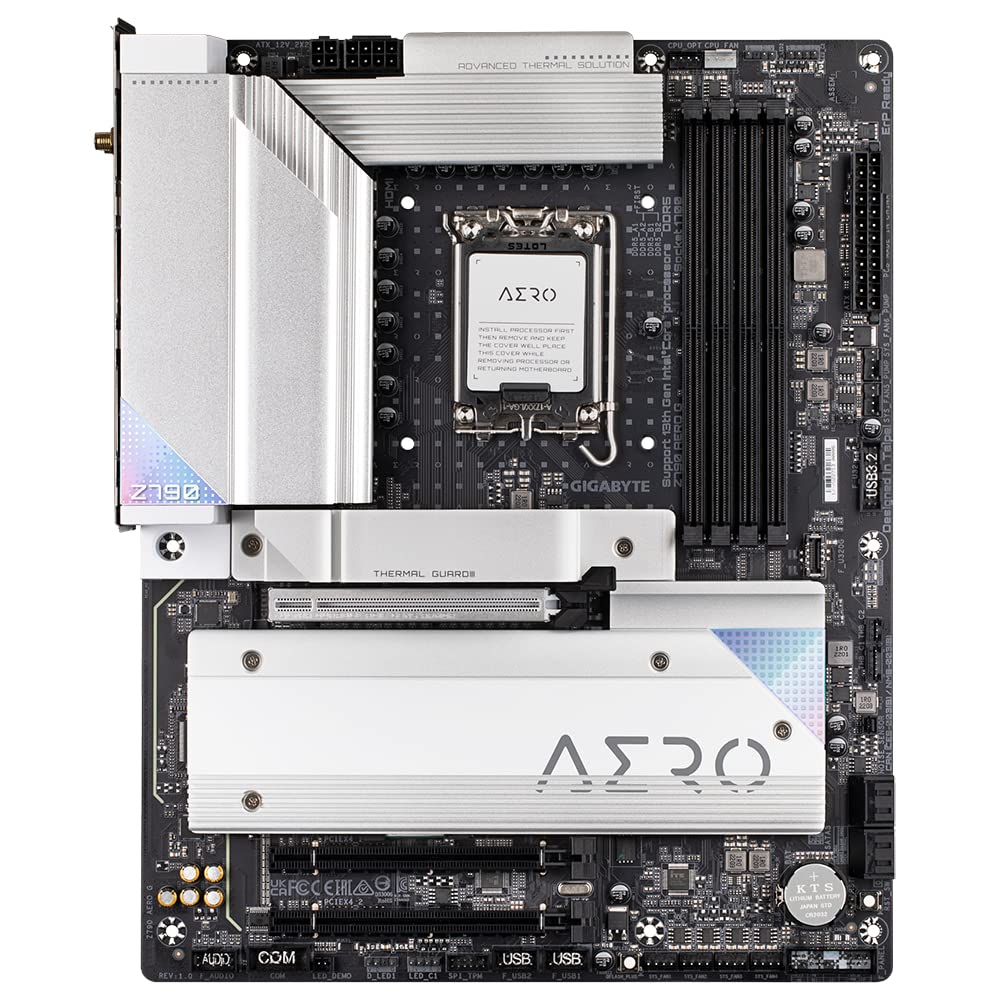 GIGABYTE Z790 Aero G Placa Base - Soporta CPUs Intel Core de 14ª generación, hasta 7600MHz DDR5 (OC), 1xPCIe 5.0+4xPCIe 4.0 M.2, Wi-Fi 6E, LAN de 2.5GbE, USB 3.2 Gen 2x2