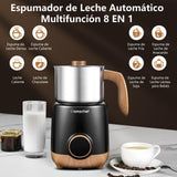 AMZCHEF 8-IN-1 Espumador de Leche Electrico 550 W | 600ml Calentador de Leche para Espumar Leche Caliente y Fría, Leche Caliente, Leche con Chocolate, Comida para Bebé a Base de Leche | Blanco