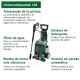Bosch limpiadora de alta presión UniversalAquatak 135 (1900 W, presión: 135 bar, caudal máx.: 410 l/h, en caja)