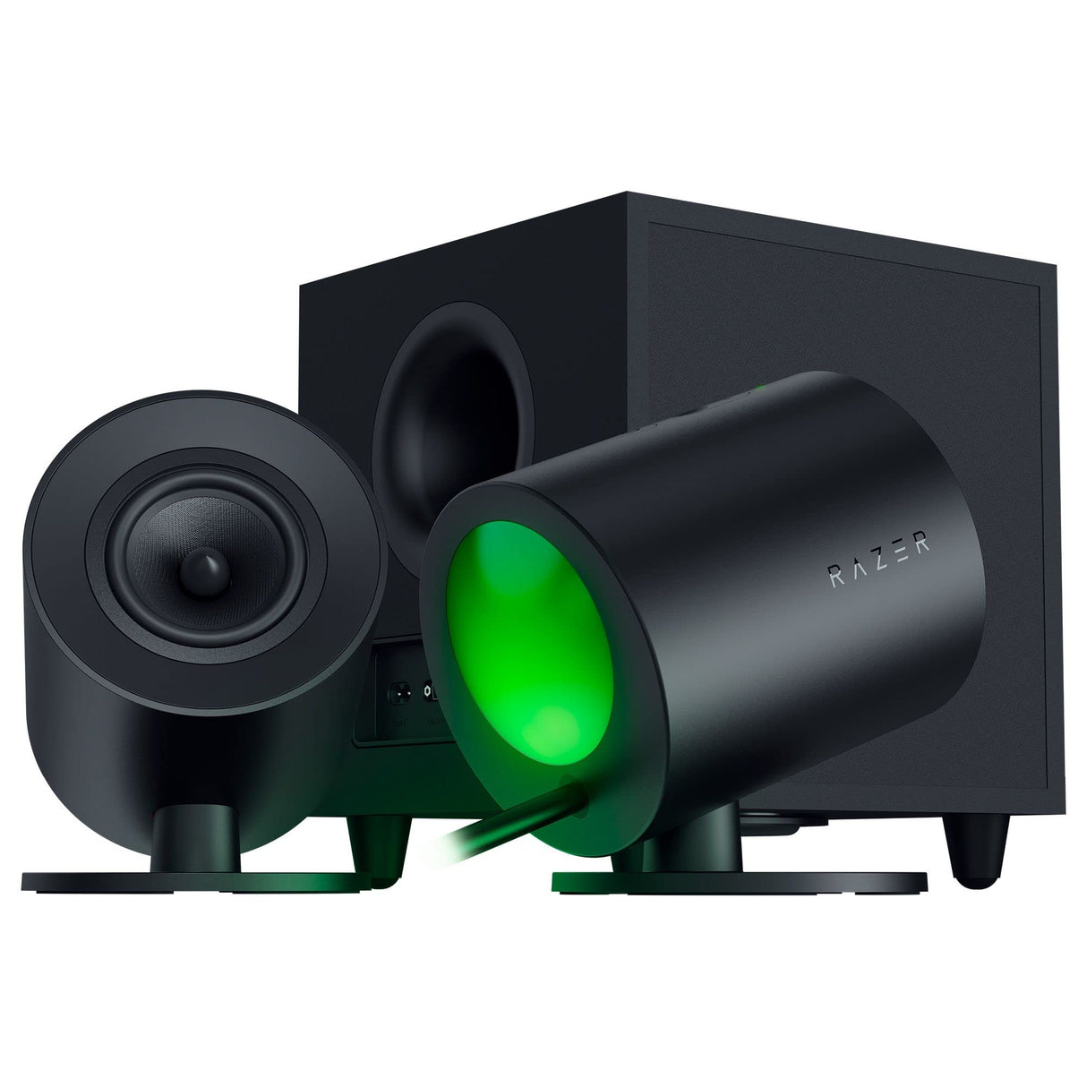 Razer Nommo V2 - Altavoces Gaming de Rango Completo 2.1 para PC con Subwoofer con Cable (Diafragmas de Gama Completa de 3 pulgadas con Correctores de Fase de Aluminio, THX Spatial Audio) Negro