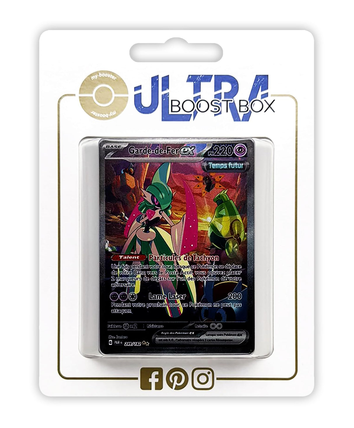 Garde-de-Fer ex (Ferropaladín ex) 249/182 Tuturo Alternativo Pokémon Gallery Secreta - Ultraboost X Écarlate et Violet 4 - Faille Paradoxe Box de 10 Cartas Pokémon Francés