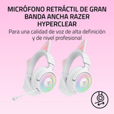 Razer Kraken Kitty V3 Pro - Auriculares inalámbricos RGB Kitty para Juegos - Orejas de Gato reactivas para Streaming - Diafragma 40mm - Hyperspeed Wireless y Bluetooth - THX Spatial Audio | Blanco