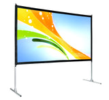 Pantalla de proyección transportable (120 Pulgadas) 250 cm Formato 16:10 259 x 162 Metros y Medio Ligero y Plegable Pantalla proyector 2 m Tela proyector Retro Pantalla de proyección 3 m FullHD 4K 3D