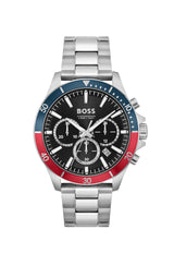 Boss Reloj Cronógrafo de Cuarzo para Hombre Colección TROPER con Correa de Acero Inoxidable Plateada - 1514108