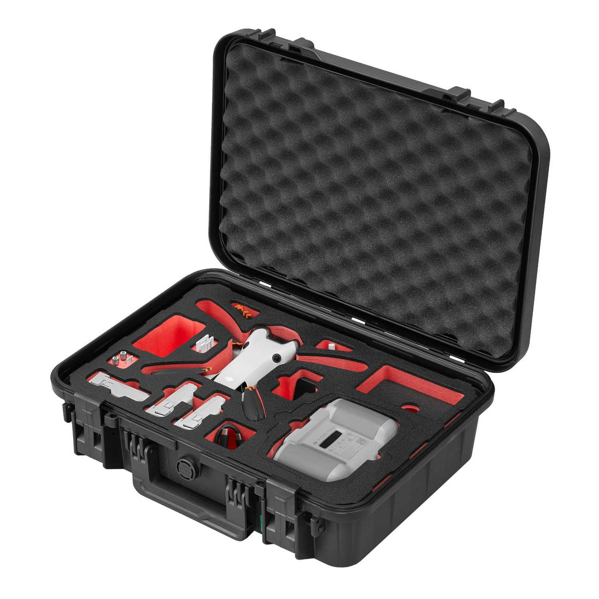 TOMcase Maleta para Drones Ready to Fly para dji Mini 4 Pro Fly More Combo, Mando a Distancia estándar o dji RC 2, Funda Protectora Eco Impermeable - Made in Germany