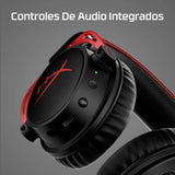 HyperX Cloud Alpha Wireless Auriculares Inalámbricos para Juegos de PC, Duración de la Batería de 300 Horas, Espuma Viscoelástica, Controladores de Doble Cámara, Color Negro y Rojo