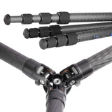 Leofoto - Ranger - Trípode de Carbono con Cabeza de Bola - Sistema Twist-Lock- Patas Ajustables en 3 ángulos - Ideal para fotografía Macro - LS-324C+LH-40PCL