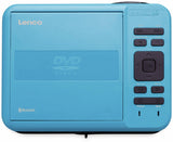 Lenco LPJ-500 - Proyector Bluetooth (2800 lúmenes, 30.000 horas de vida útil, Full HD, Bluetooth 5.0, 2 entradas HDMI, USB, puerto SD, AV-in, VGA, color azul)
