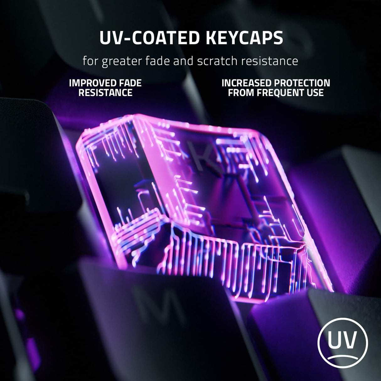 Razer Ornata V3 - Teclado para Juegos de Perfil Bajo (Interruptor Híbrido de Membrana Mecha, Teclas Recubiertas de UV, Reposamuñecas Magnético Suave al Tacto, RGB Chroma) Diseño US, Negro