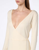 Tommy Hilfiger Vestido Envolvente Mujer Cuello de Pico, Blanco (Calico), XXL
