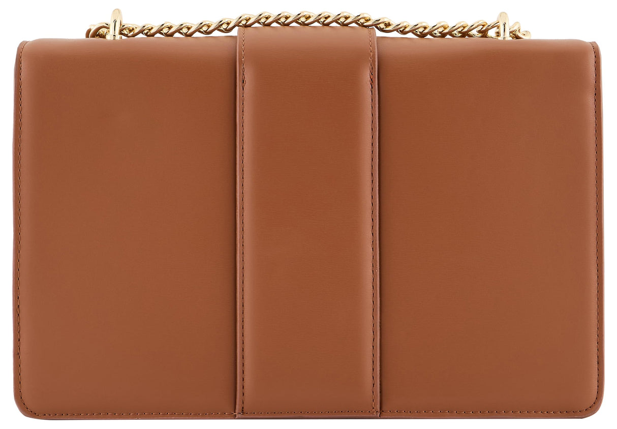 Armani Exchange Jodie-Correa para el Hombro con Cadena de Oro, Crossbody M Mujeres, Whisky, Einheitsgröße