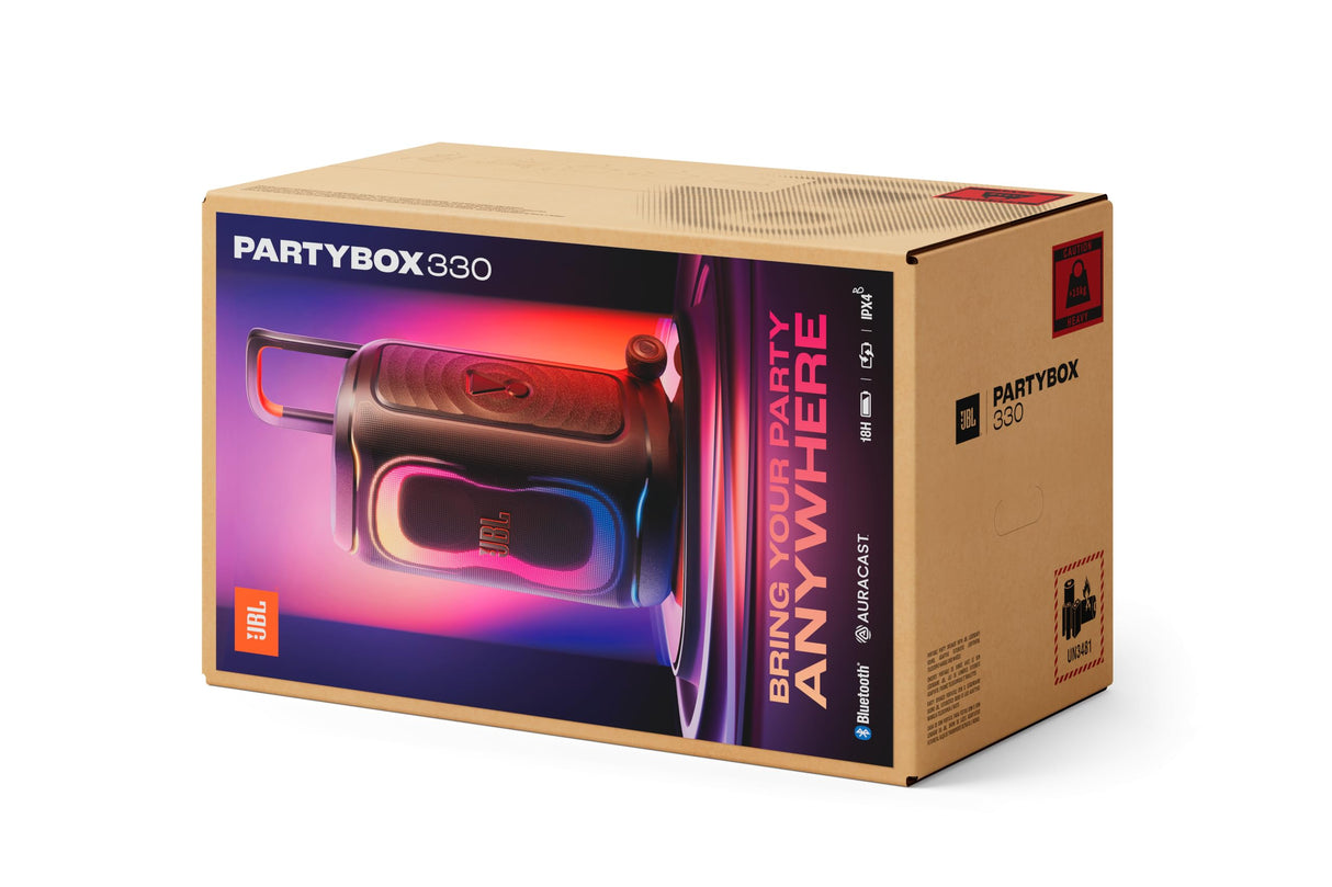 JBL PartyBox 330 Altavoz Portátil para Fiestas, Negro