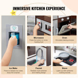 VEVOR Juego de Cocina de Madera de Esquina con Luces y Sonidos, Cocina con Máquina de Hielo, Horno, Fregadero, Reloj, Microondas, Refrigerador y Accesorios para Niños Pequeños y Preescolares, Marrón