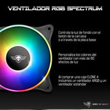 SPIRIT OF GAMER - Clone 4 - Caja PC Gaming RGB con Pared Transparente De Vidrio Templado - CREA Tu Propia Torre PC Gamer - Torre Compatible con ATX/MATX/ITX - 2 Ventiladores de 120 mm incluidos