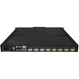StarTech.com Consola KVM de 8 puertos para Montaje en Rack - Teclado QWERTY - con Cables de 1,8m - Conmutador KVM con Monitor LCD de 19" - Switch KVM LCD 1U OSD - 50.000 MTBF - USB + VGA (RKCONS1908K)