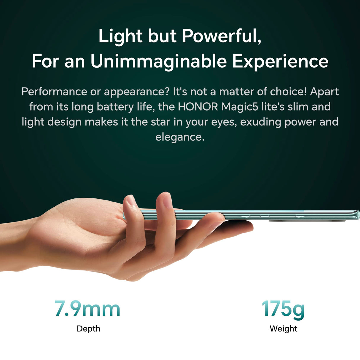 HONOR Magic 5 Lite, teléfonos móviles desbloqueados y sin SIM, smartphone 5G, 8 GB + 256 GB, pantalla AMOLED curvada de 120 Hz de 6.6 pulgadas, cámara trasera triple de 64 MP, batería de 5100 mAh, SIM