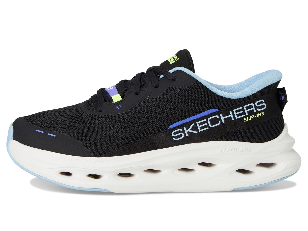 Skechers MAX Cushioning Glide-Step Caledonia, Zapatillas Mujer, Black, 39 EU