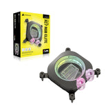 CORSAIR iCUE Link XC7 RGB Elite Bloque de Refrigeración para CPU - Cámara de Flujo Transparente – 24 LED RGB - Compatible con Intel LGA 1700, AMD AM5 y Versiones anteriores - Gris Sigiloso