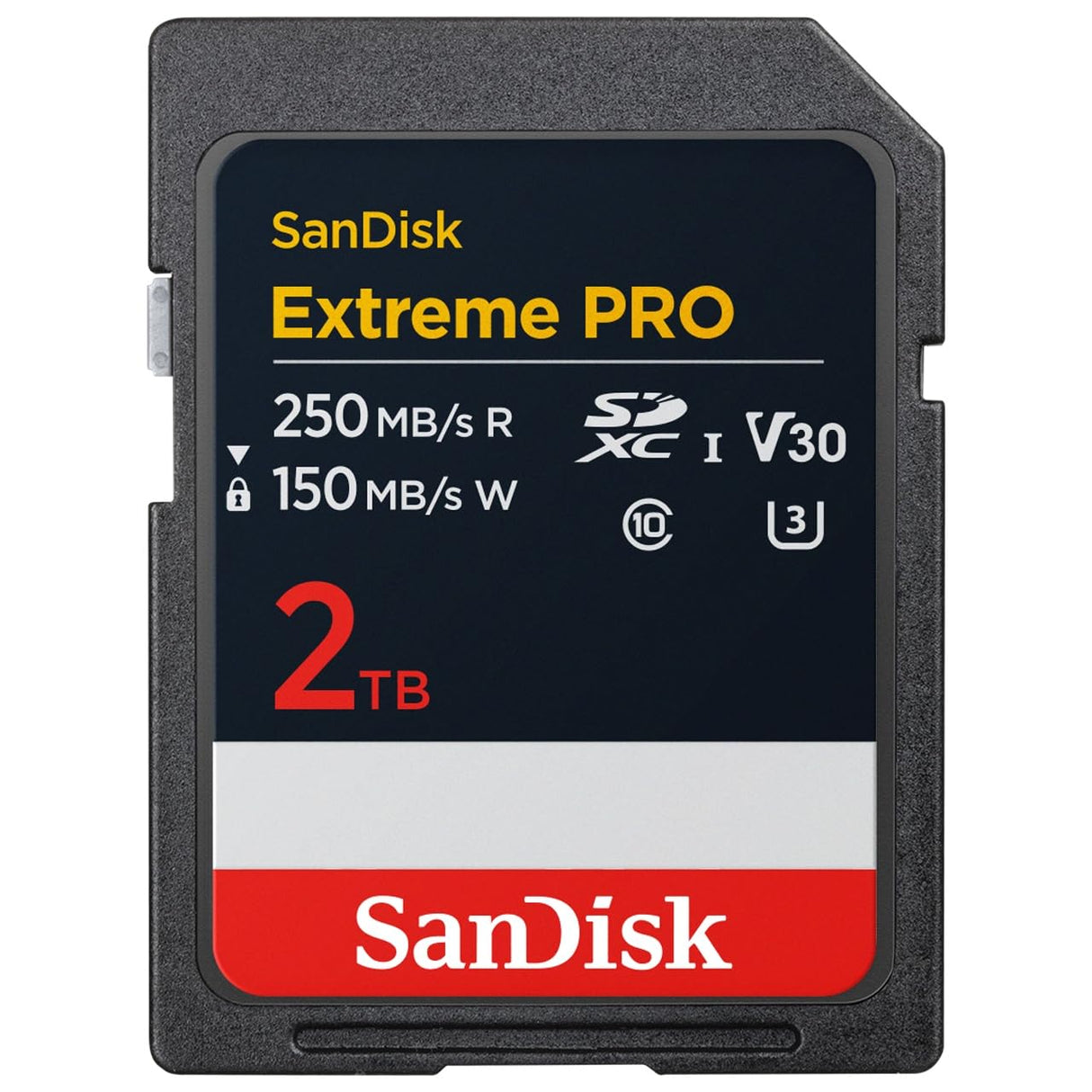 SanDisk 2TB Extreme Pro Tarjeta SD, SDXC, SD Card 4k UHD, UHS-I, V30, hasta 250 MB/s, SanDisk QuickFlow Technology, Software de recuperación de Datos RescuePRO Deluxe, Class 10, U3