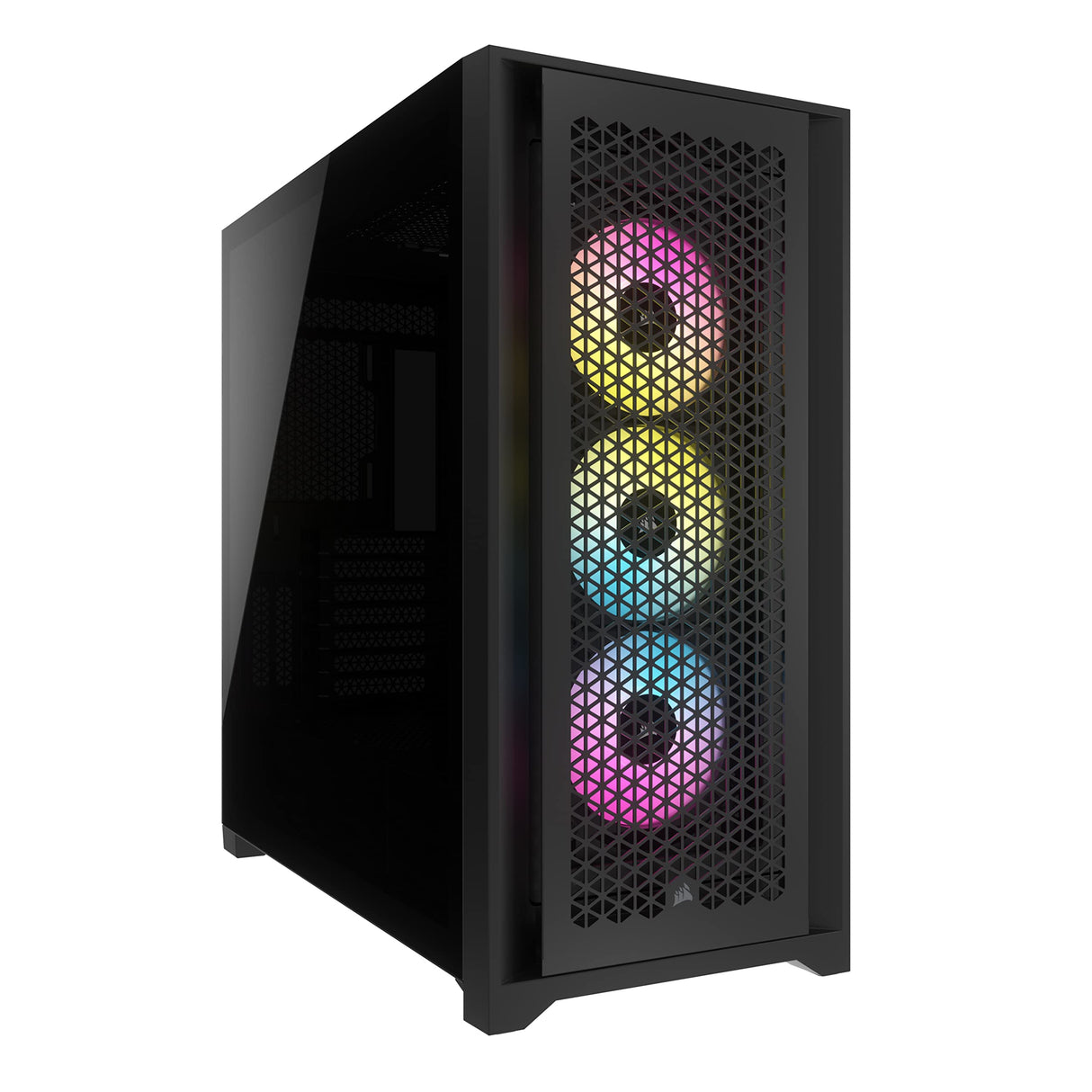 Corsair Semitorre iCUE 5000D RGB Airflow, 3 Ventiladores AF120 RGB Elite - Controlador iCUE Lighting Node Pro - Diseño de Alto Flujo de Aire - Negro