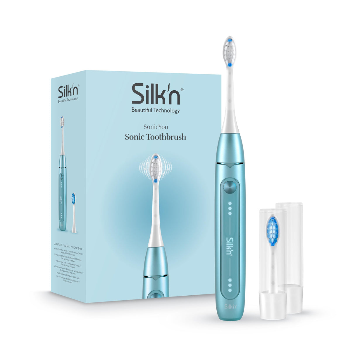 Silk'n - Cepillo de dientes sónico SonicYou con batería de 300 días, Azul claro