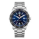 Luminox Pacific Diver XS.3123 Reloj de Hombre 44mm - Reloj de Buceo en Plata/Azul con Pantalla de Fecha 200m de Resistencia al Agua Cristal de Zafiro