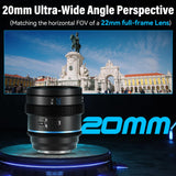 SIRUI Lente anamórfica T1.8 1.33X de 20 mm, lente de enfoque automático S35 para cámaras de montaje L, DC-S5/S5M2, DC-S1/S1H/S1R, DC-S9, SL1, CL, FP, FPL (destello azul)
