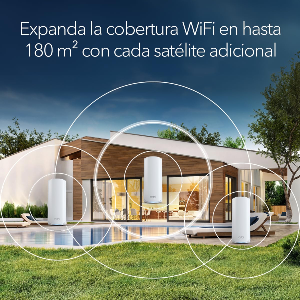 NETGEAR Orbi WiFi Mesh Satélite | (RBE770) WiFi 7 Mesh, Compatible con Orbi RBE772 y RBE773 | Aumenta la Cobertura hasta 180 m2, BE27000 802.11be (hasta 11 Gbps)