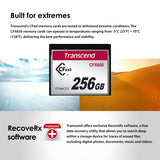 Transcend 128GB CFast 2.0 Memory Card CFX650 SATA III 6Gb/s, hasta 510/370 MB/s, MLC NAND Flash, diseñada para cinematografía en grabación de Video de Alta resolución, Full HD y 4K TS128GCFX650