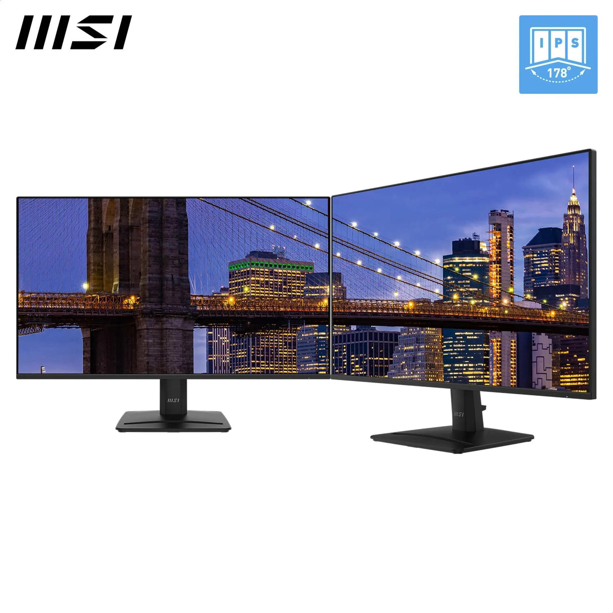 MSI Pro MP275 E2 - Pantalla de Escritorio (27 Pulgadas, Full HD), Pantalla IPS 1920 x 1080, sin Bordes, 120 Hz, Respetuoso con los Ojos, Altavoces incorporados, Tilt-Adjustable - HDMI 2.0, DP (1.2a